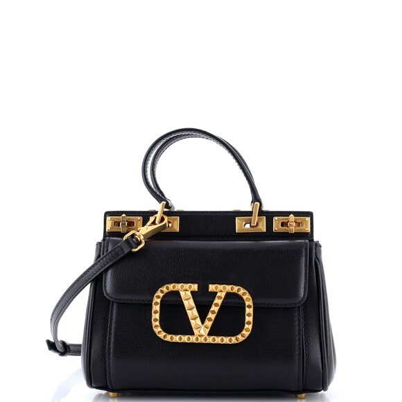 Valentino Garavani Handbags - Valentino Garavani Small Rockstud Alcove Double Handle Bag Leather